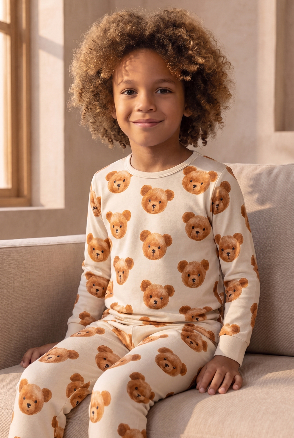 22512G2012 TEDDY ÇOCUK PİJAMA TAKIM Patterned