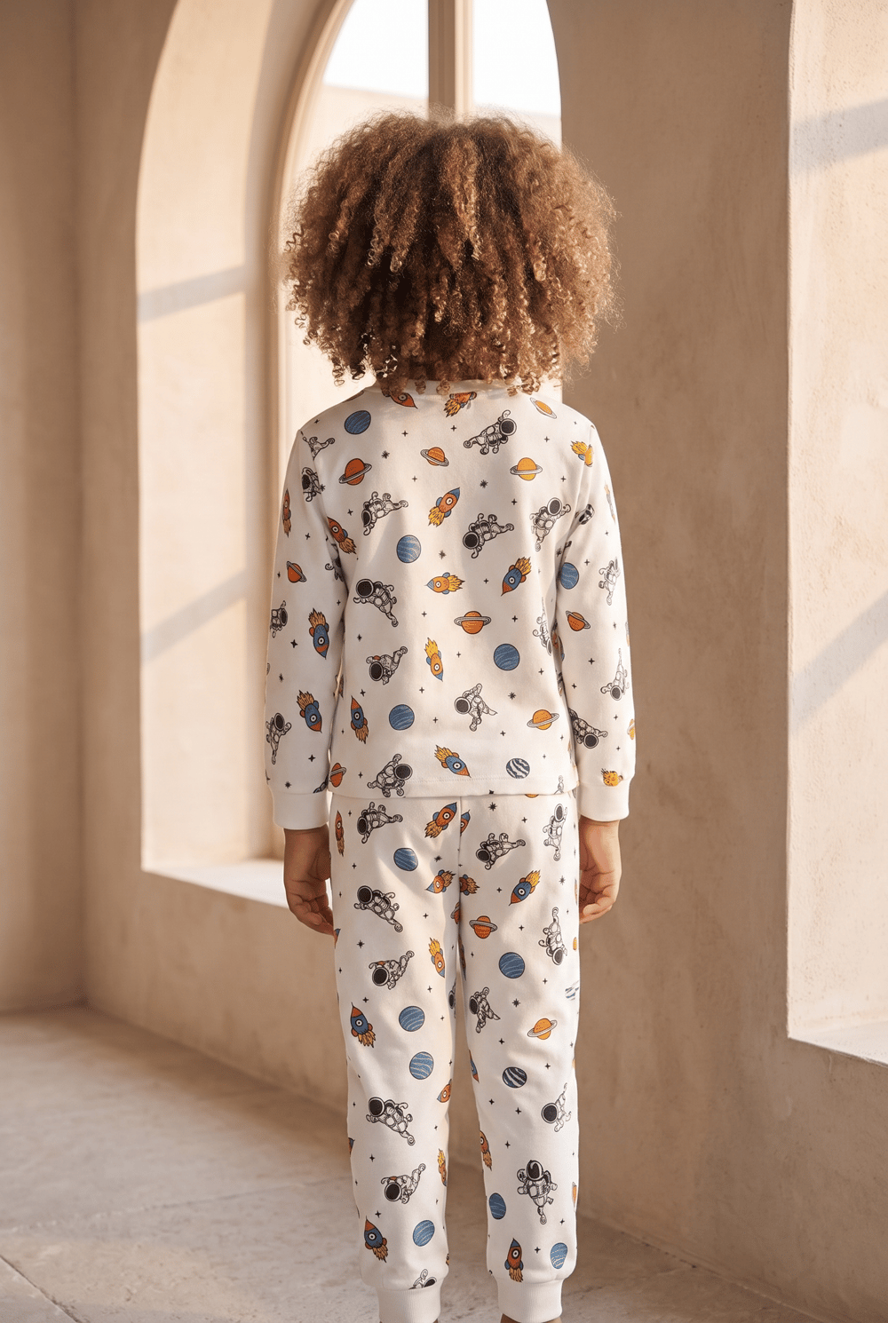 22512G2006 SPACE ÇOCUK PİJAMA TAKIM Patterned