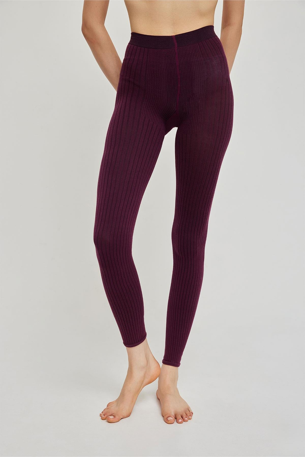 Derby Patterned Modal Womens Tights Claret Red
