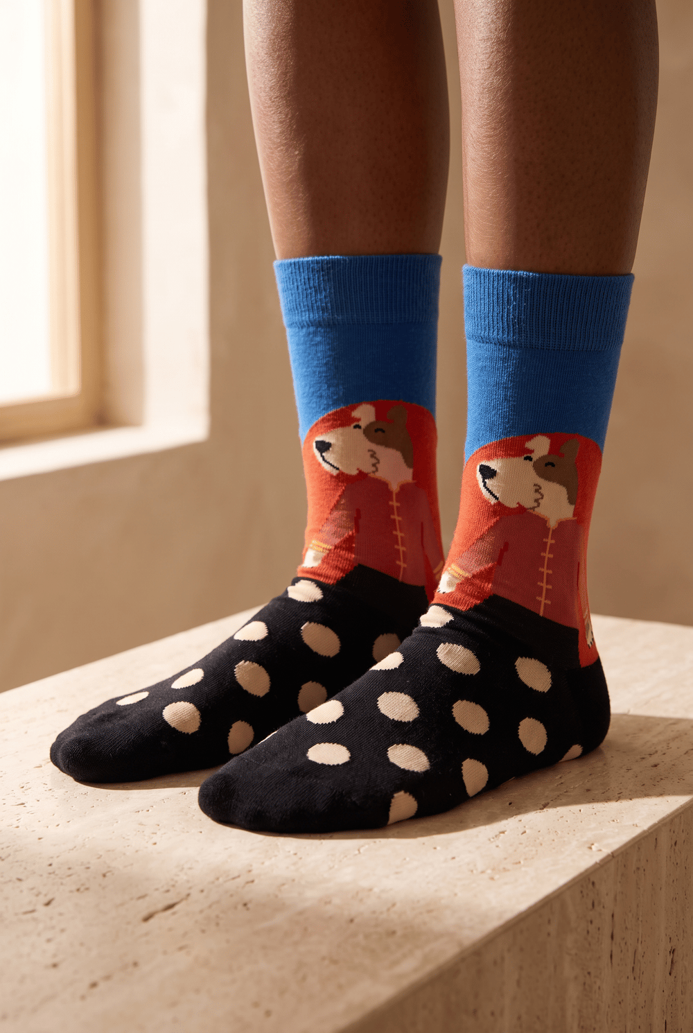 Unisex Dog Art Pamuklu Çok Renkli Soket Çorap