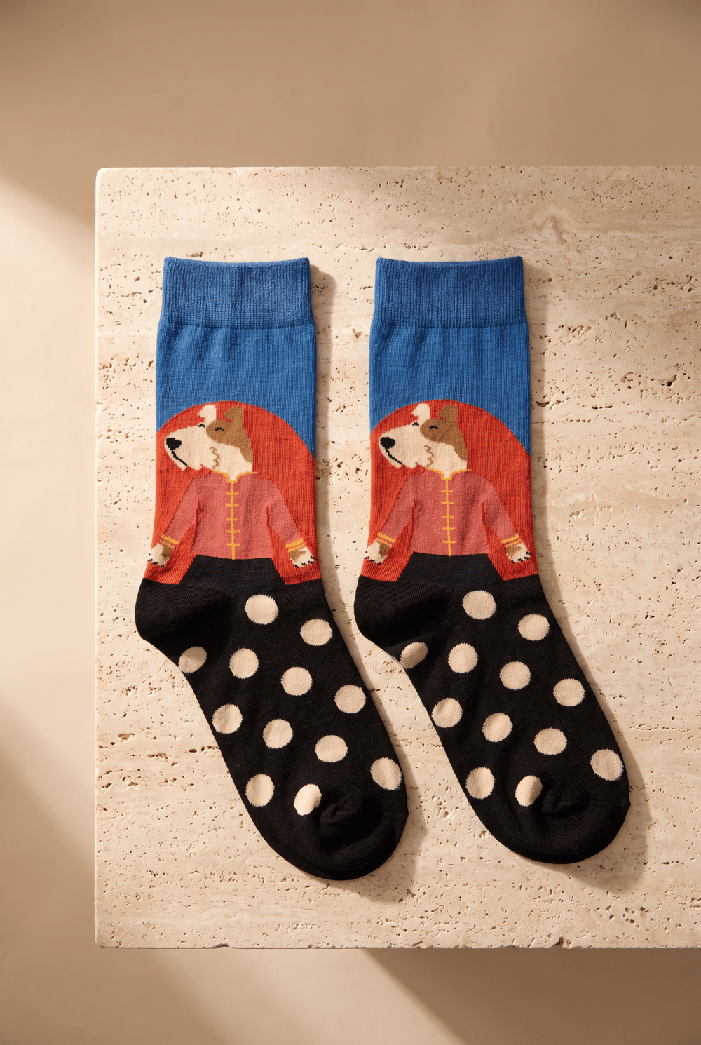 Unisex Dog Art Pamuklu Çok Renkli Soket Çorap