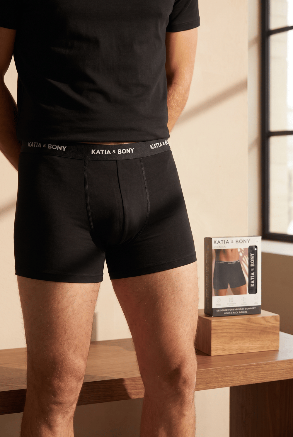 22603M4001 3PCK BASIC KUTULU MODAL ERKEK BOXER SİYAH