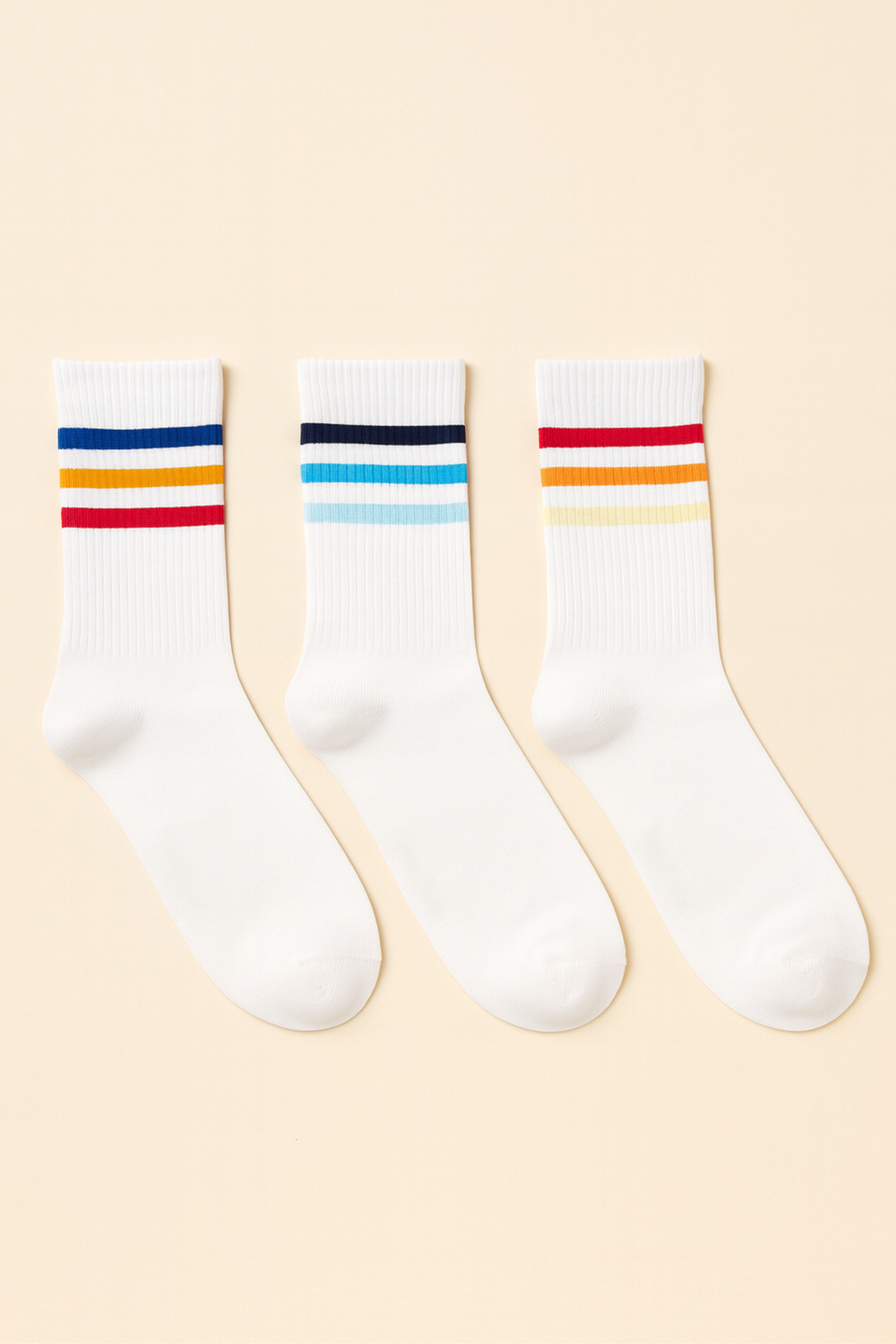 Mens 3-Pack Colorful Striped Sock Socks