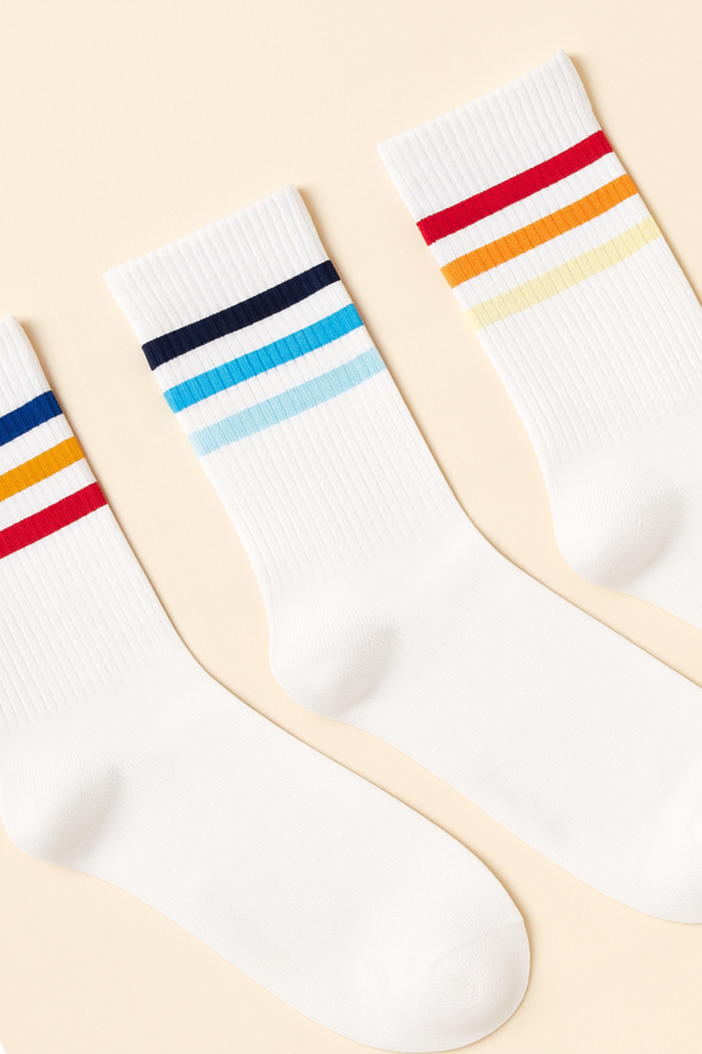 Mens 3-Pack Colorful Striped Sock Socks
