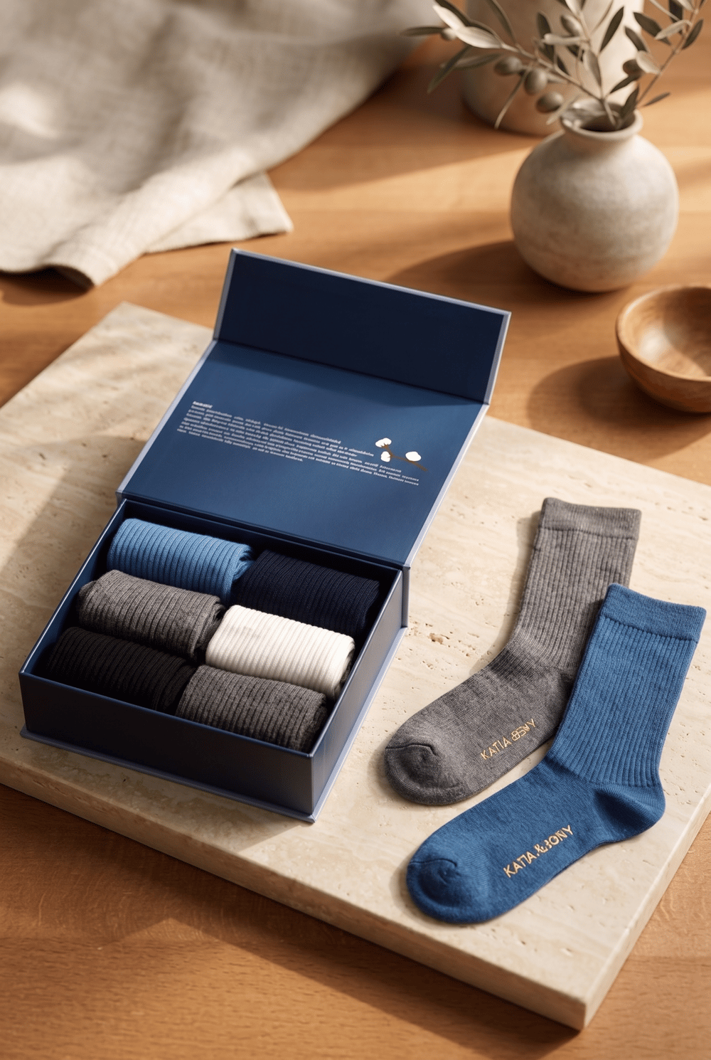 Erkek 6lı Paket Kutulu Premium Soket Çorap Gri Mix