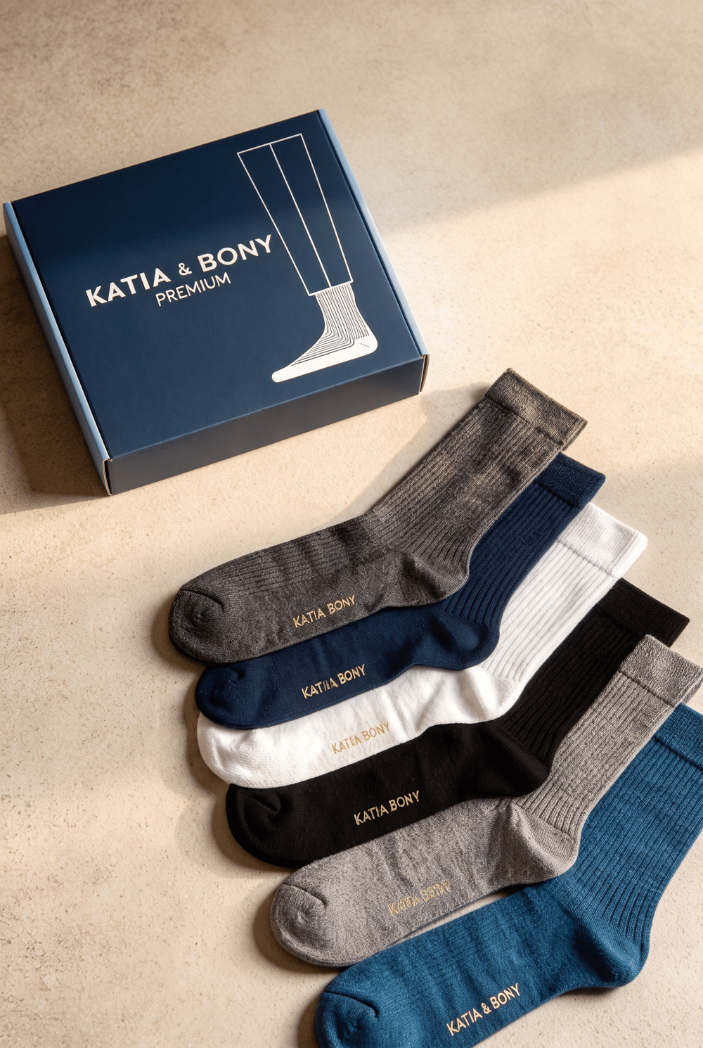 Mens 6-Pack Boxed Premium Socket Socks Grey Mix