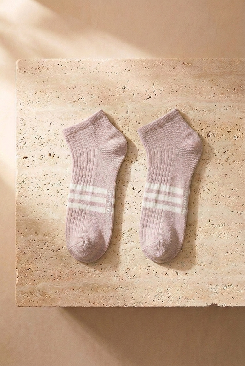 Erkek Çizgi Detaylı 3lü Step Çorap