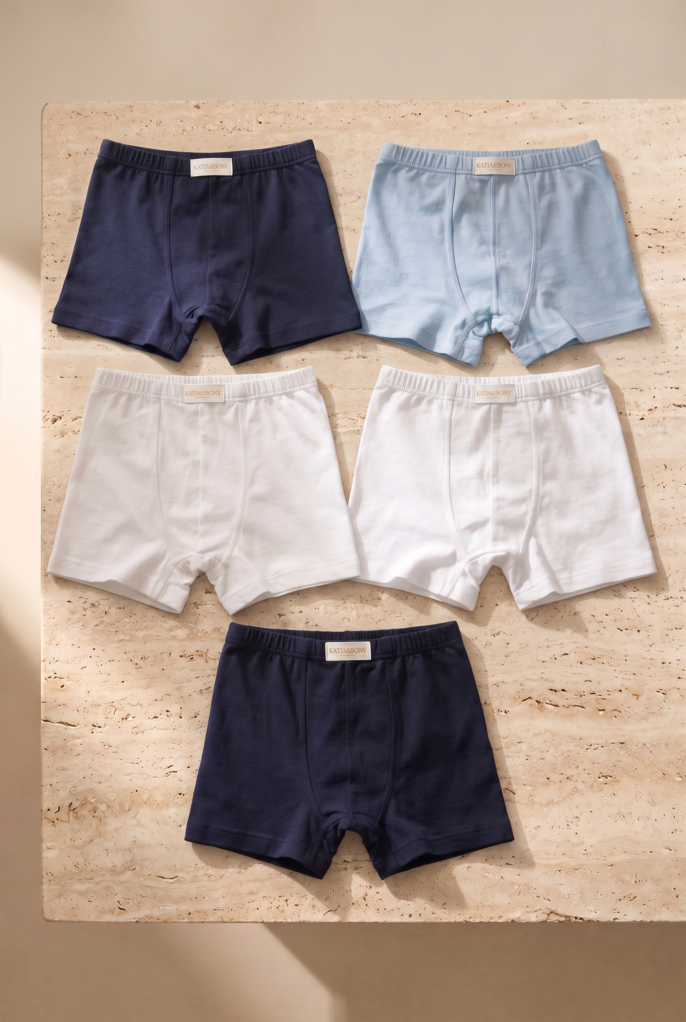 Erkek Çocuk 5li Basic Çok Renkli Boxer