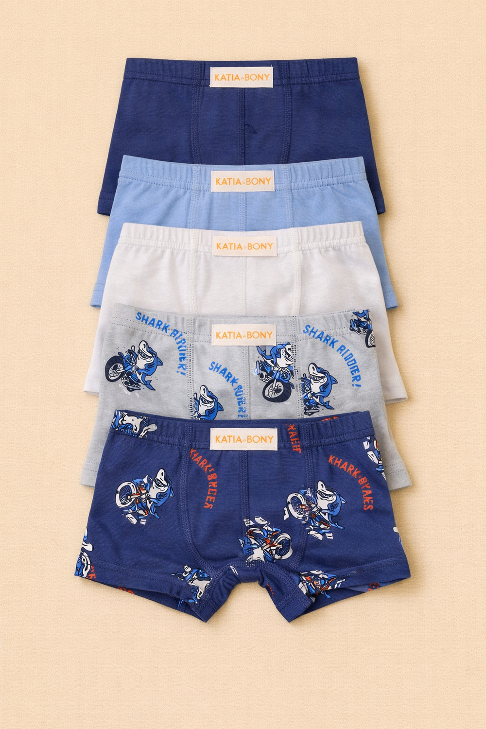 Erkek Çocuk 5li Desenli Boxer