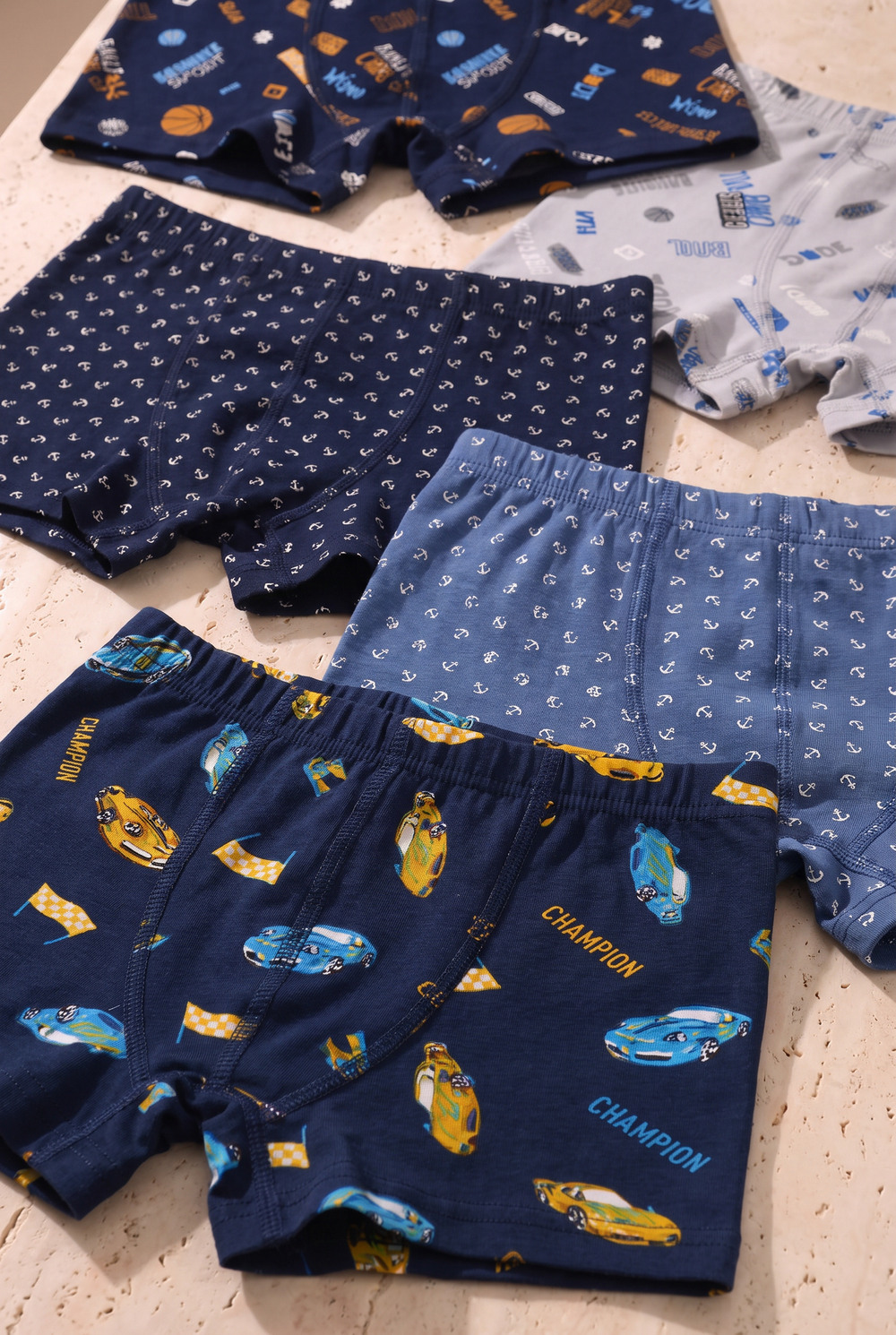 Erkek Çocuk 5li Paket Karışık Desenli Boxer