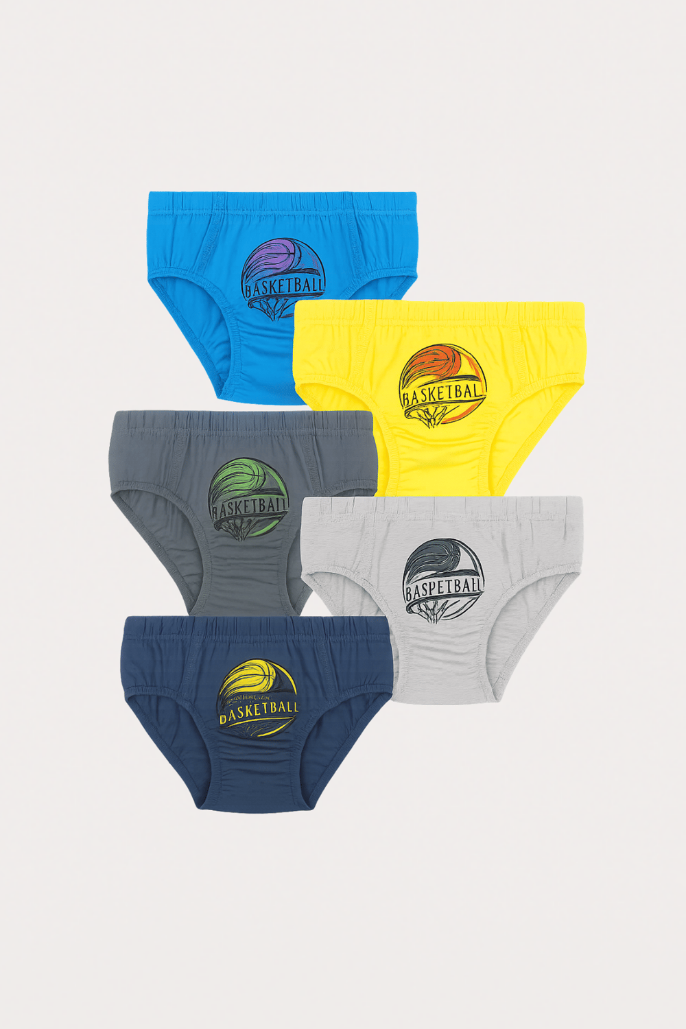 Erkek Çocuk Basketbol 5li Slip Külot