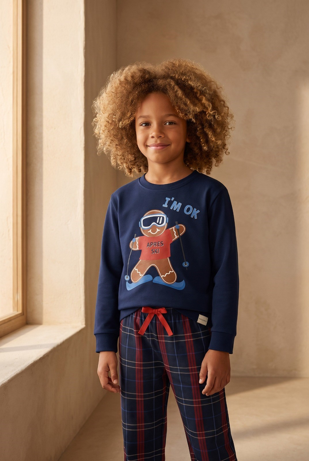 Erkek Çocuk Snowboard Sweatshirt Pijama Üstü Lacivert 
