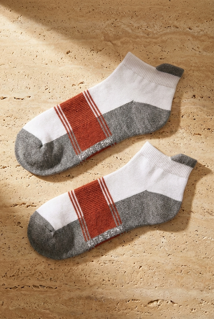 Mens Thick Striped Patterned 3-Piece Booties Socks