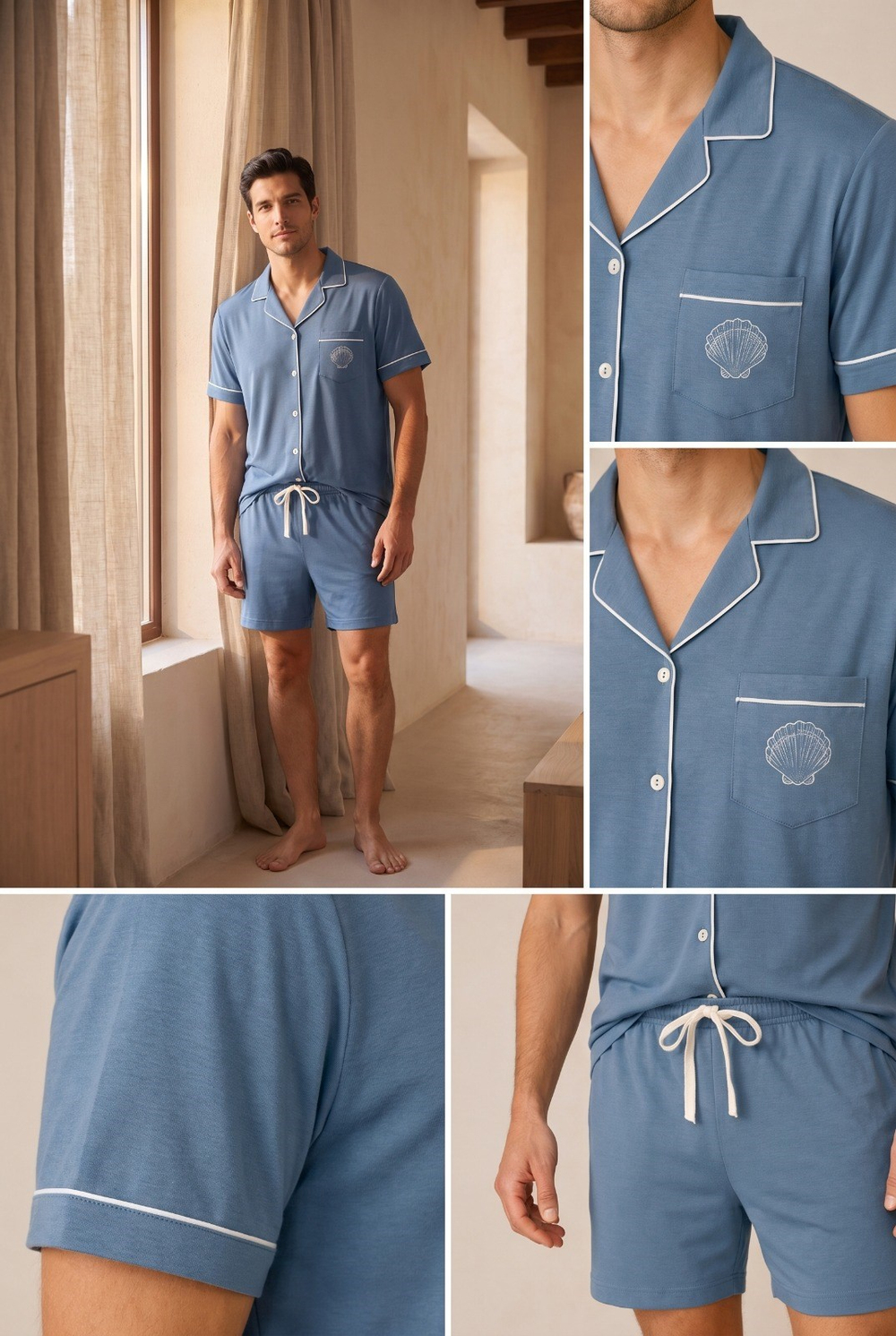 Erkek Sea La Vie Cepli Şortlu Pijama Takımı