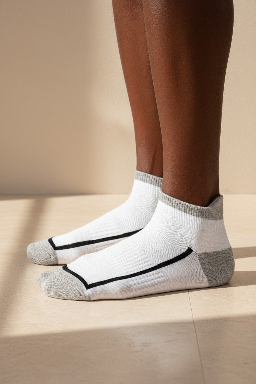 Mens Black Striped Step Socks