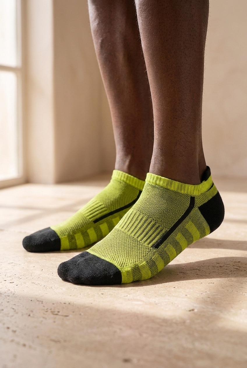 Mens Step Golf Socks Yellow/Black
