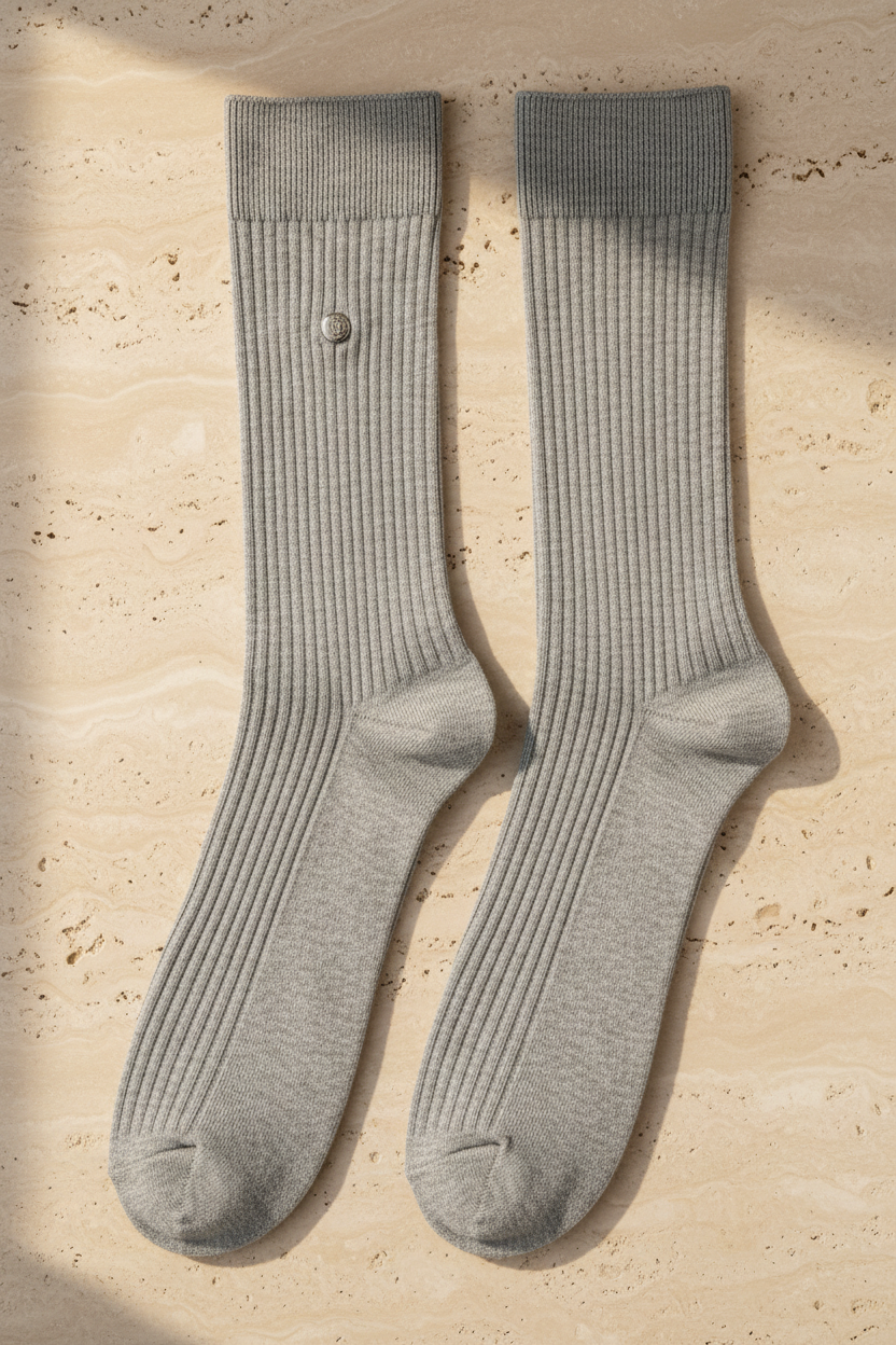 Mens Studded Derby Socks Gray