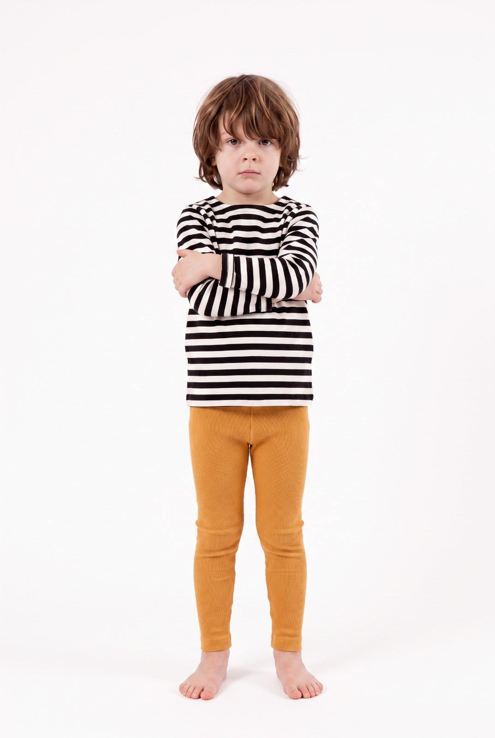 İçi Havlu Kids Leggings Mustard