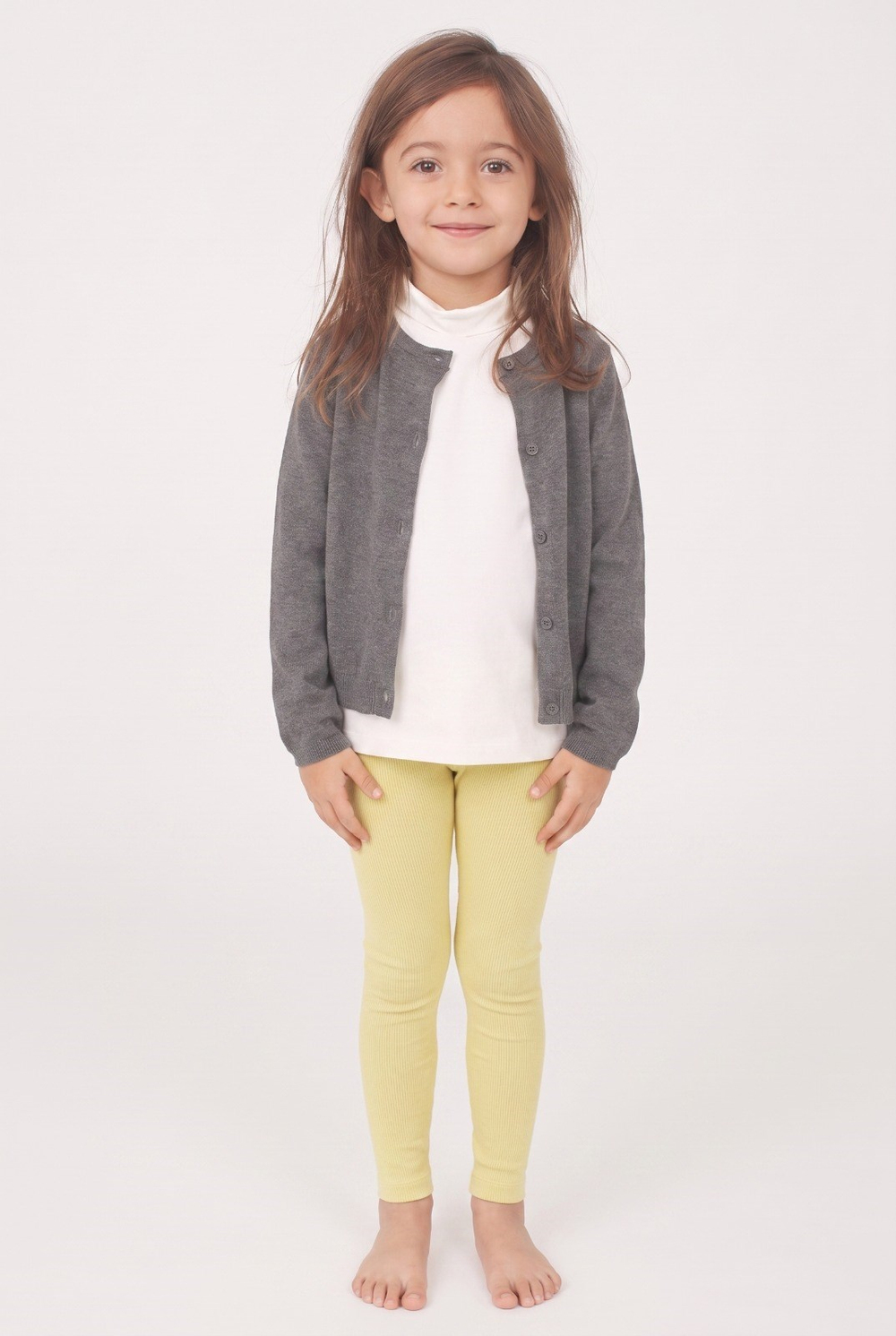 İçi Havlu Kids Leggings Sarı
