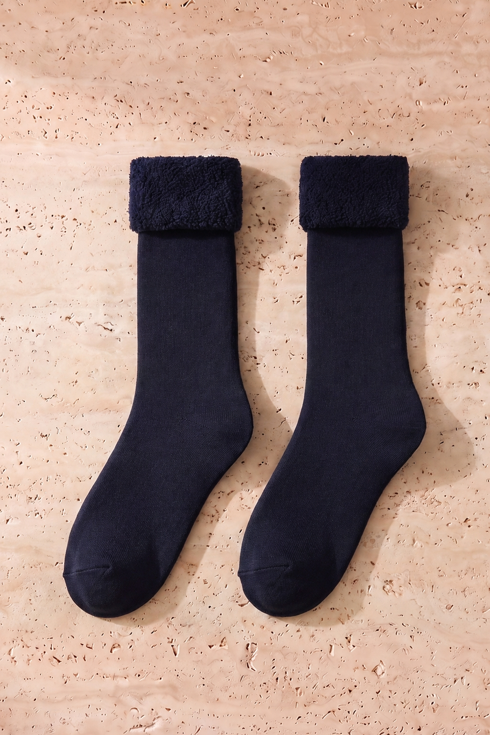 Womens 5-Piece Towel Socks Mustard Mix