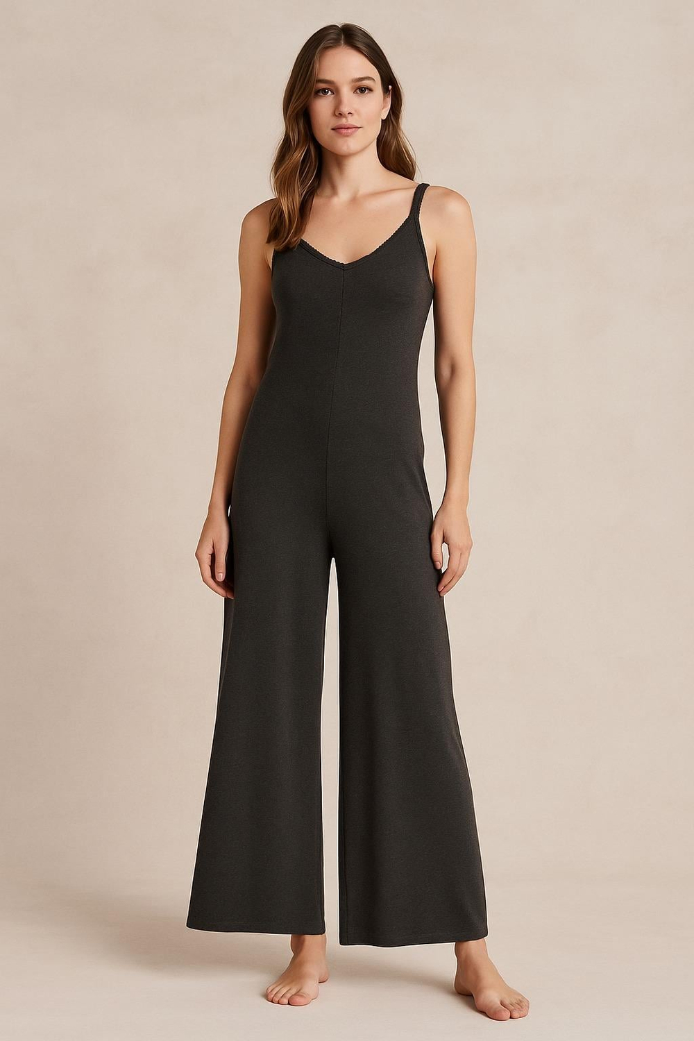 Kadın Askılı Tulum Antrasit