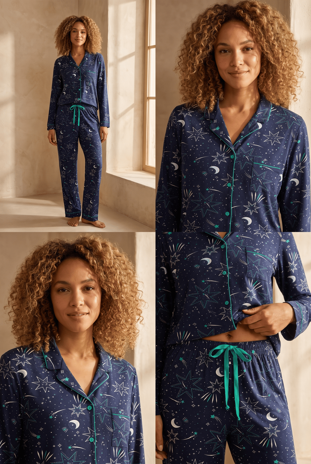 Kadın Blue Harmony Pijama Takımı Lacivert