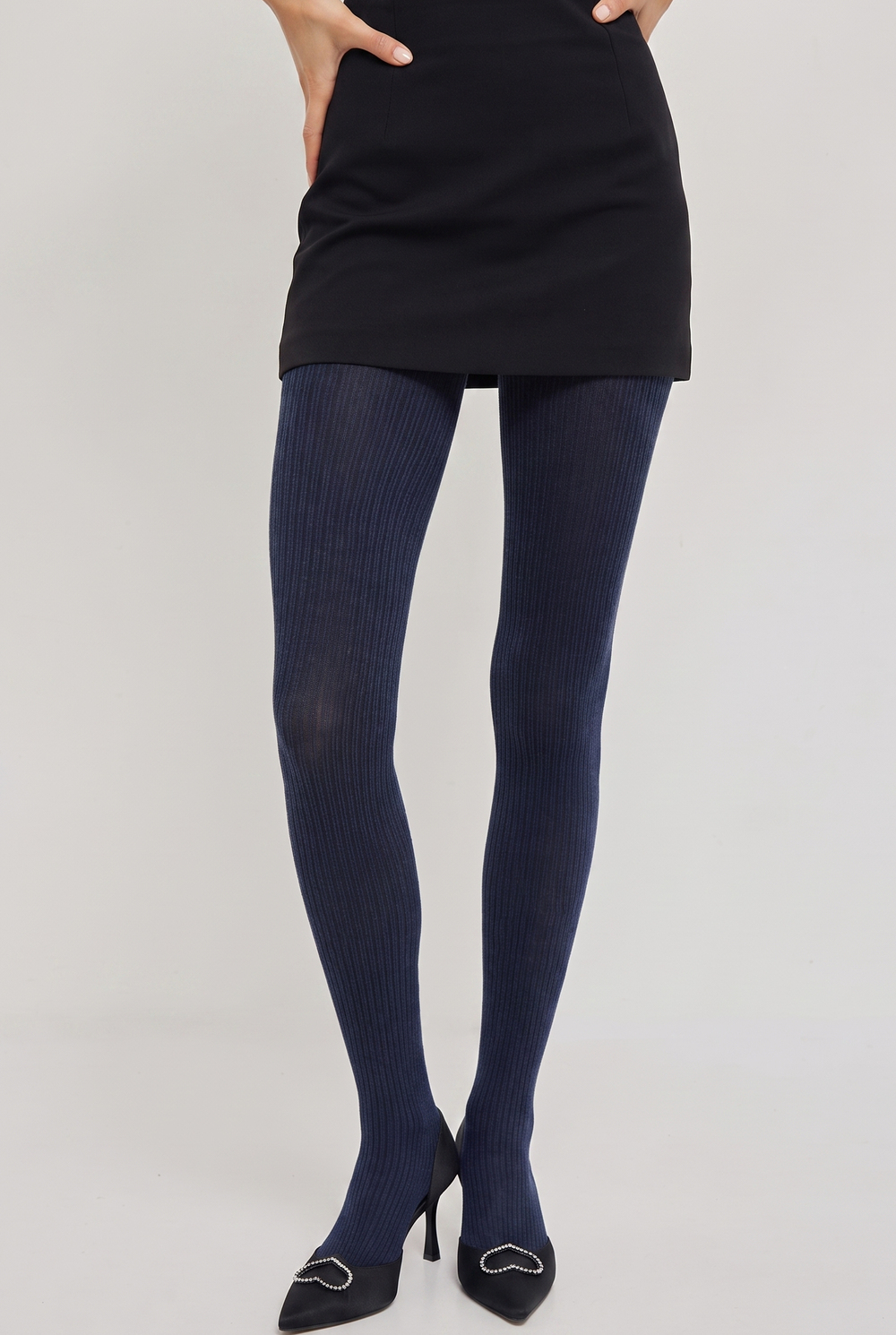 Womens Derby Modal Pantyhose Navy Blue