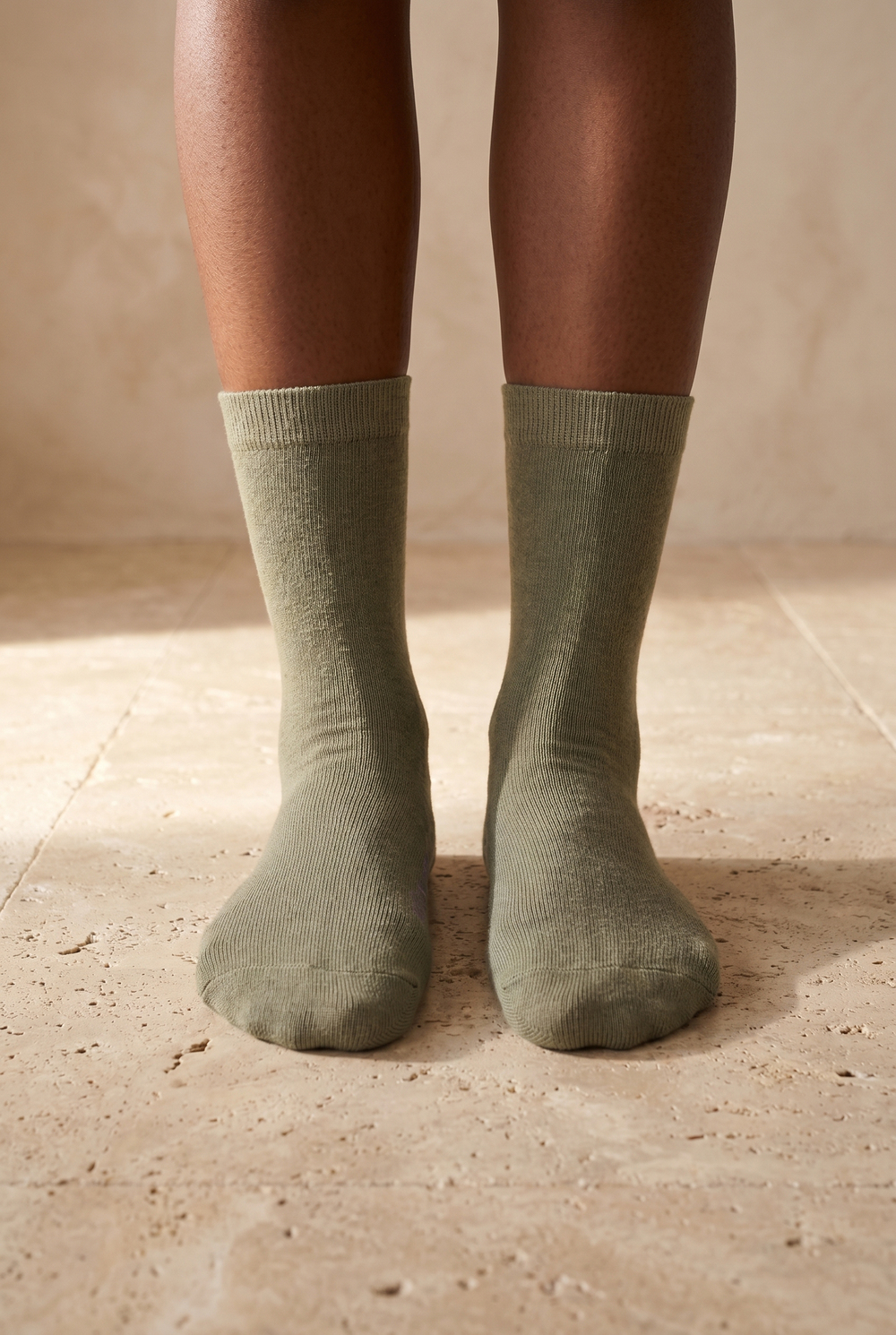 Womens Family Basic Socks Khaki