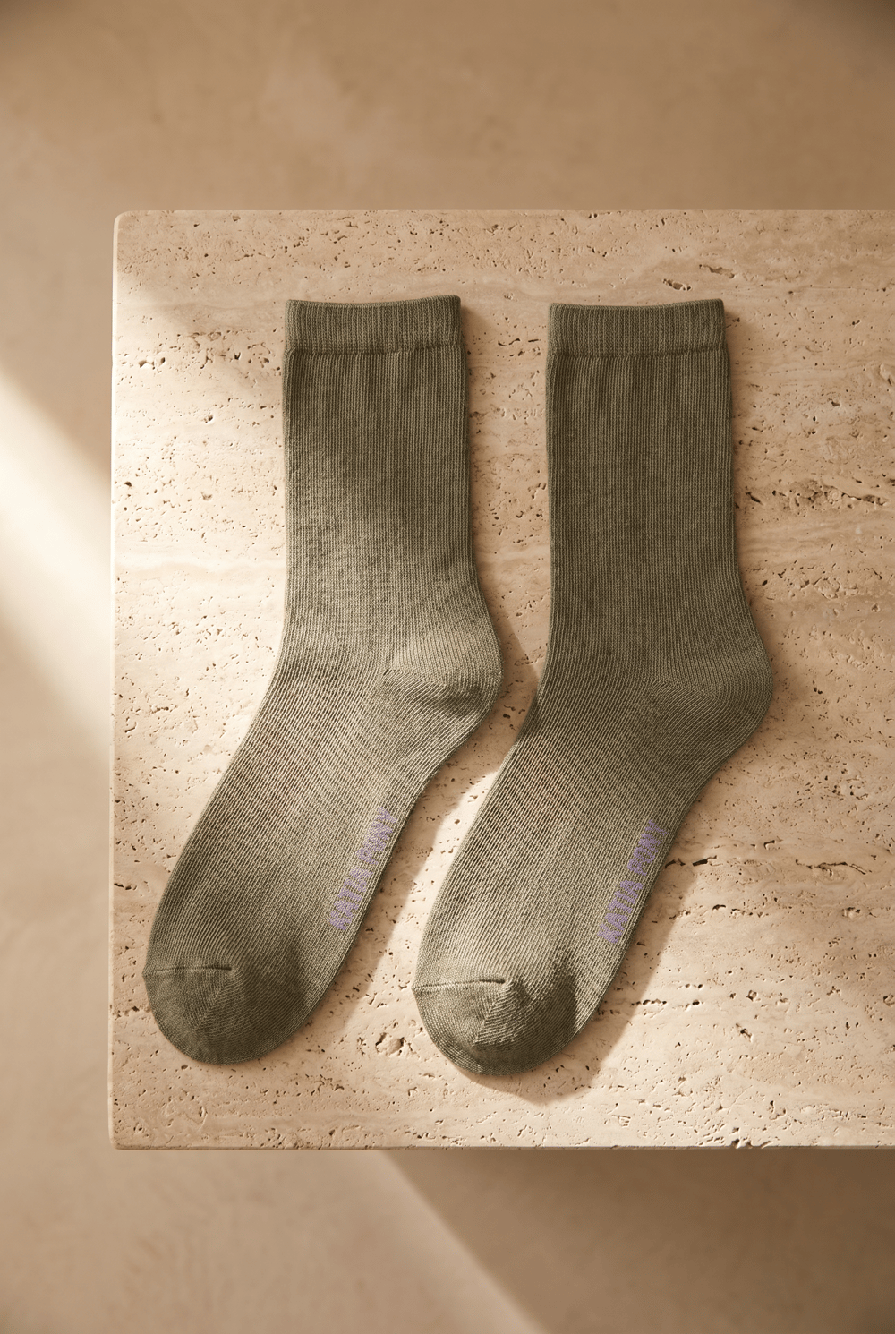 Womens Family Basic Socks Khaki