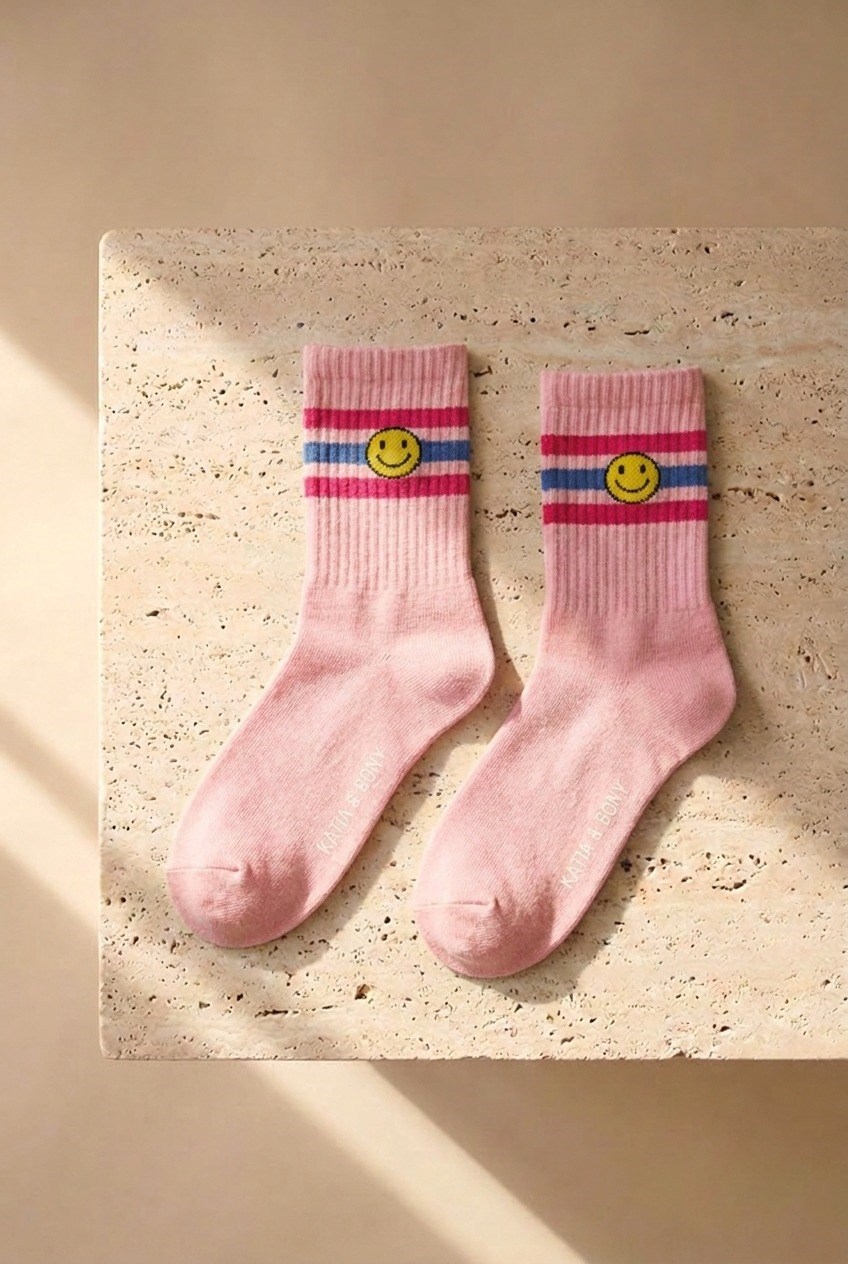 Womens Smiley Face Patterned 3-Pack Socket Socks
