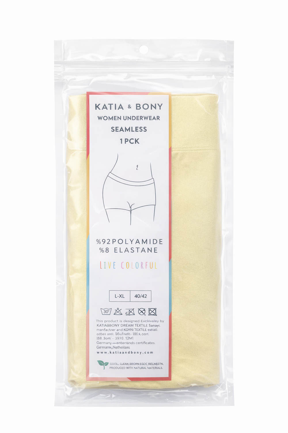 Womens Yellow Seamless Boxer