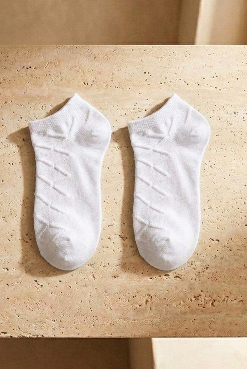 Womens Striped 5-Pack Booties Socks