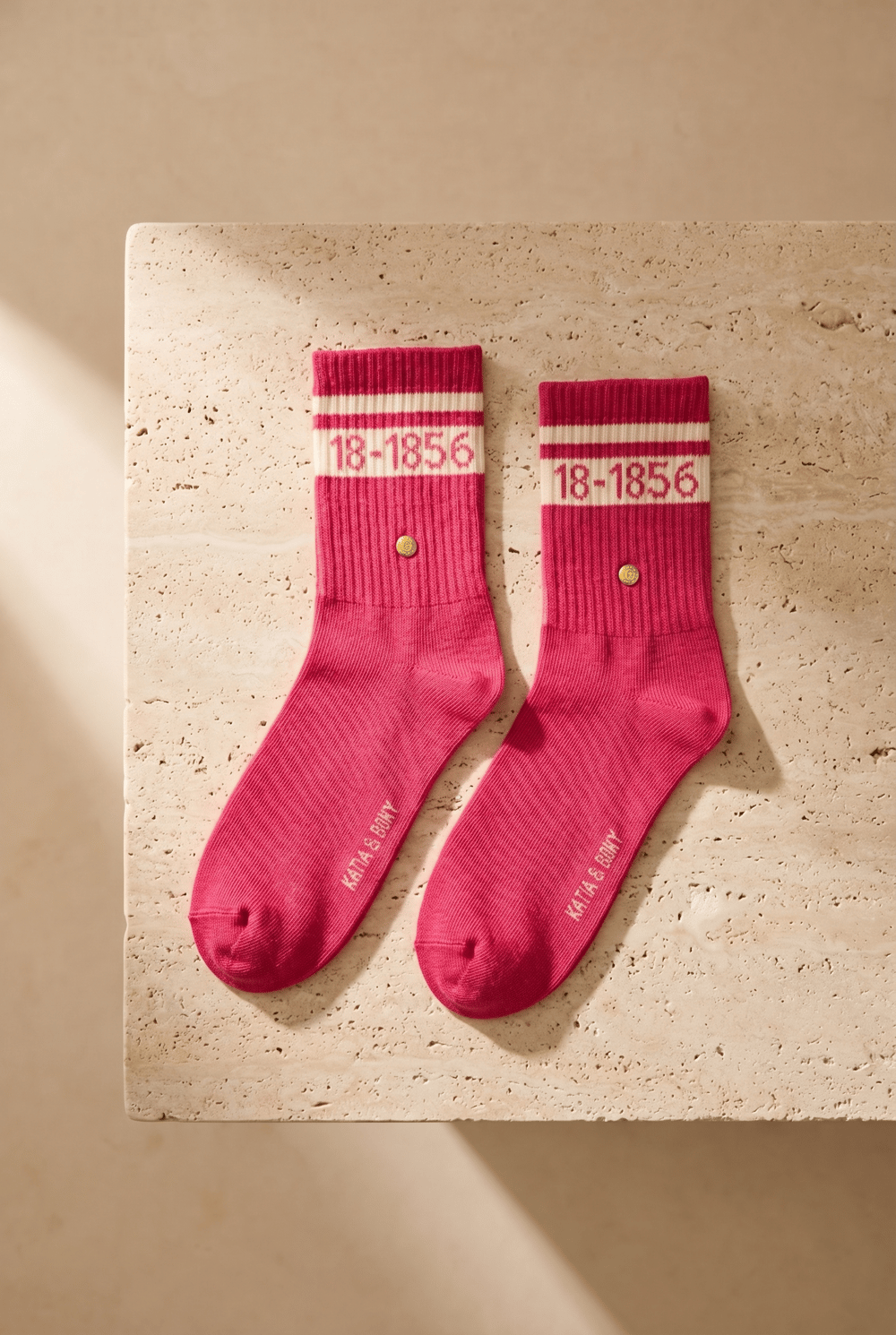 Kadın Şeritli Soket Çorap Pembe