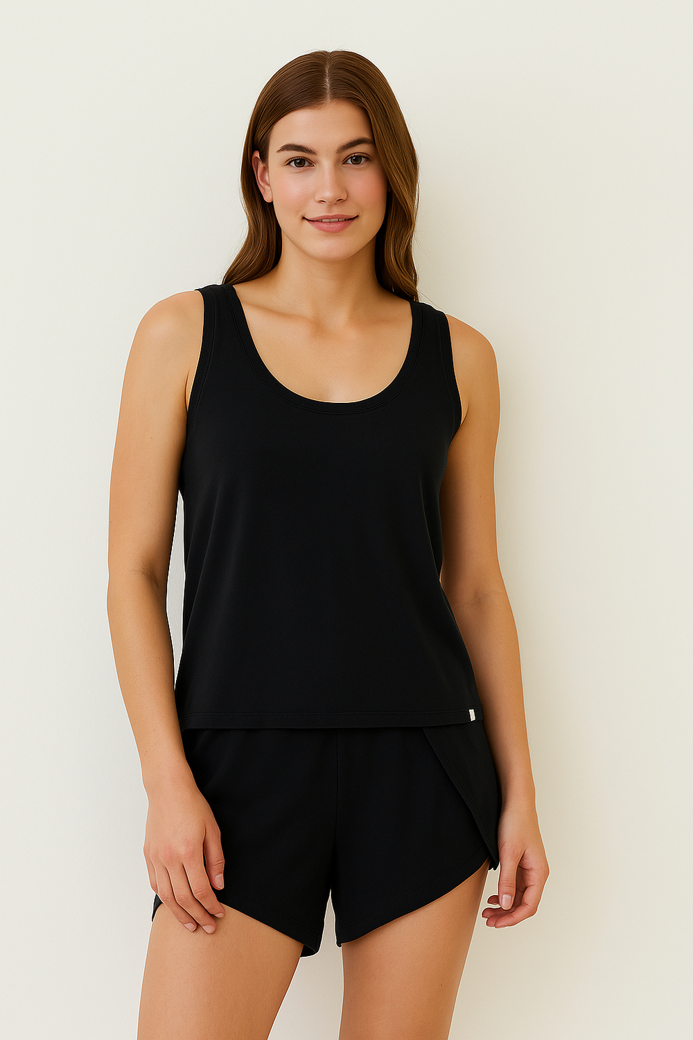 Kadın Luxury Askılı Üst Siyah