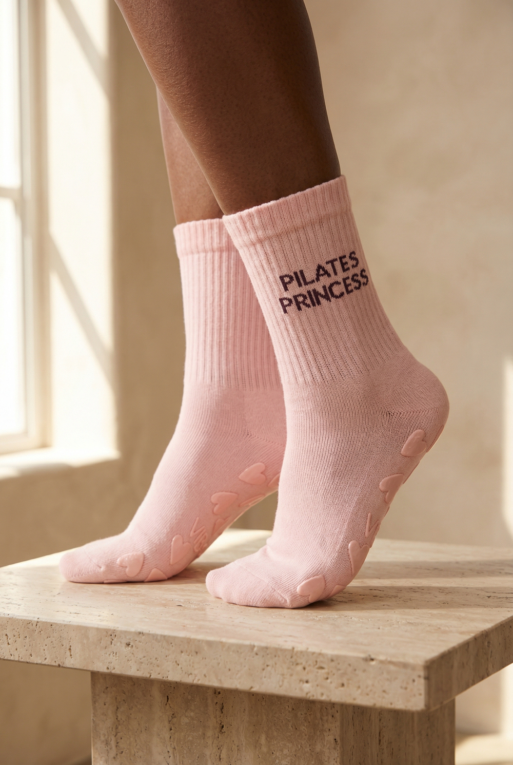 Kadın Soket Pilates Çorabı Pembe