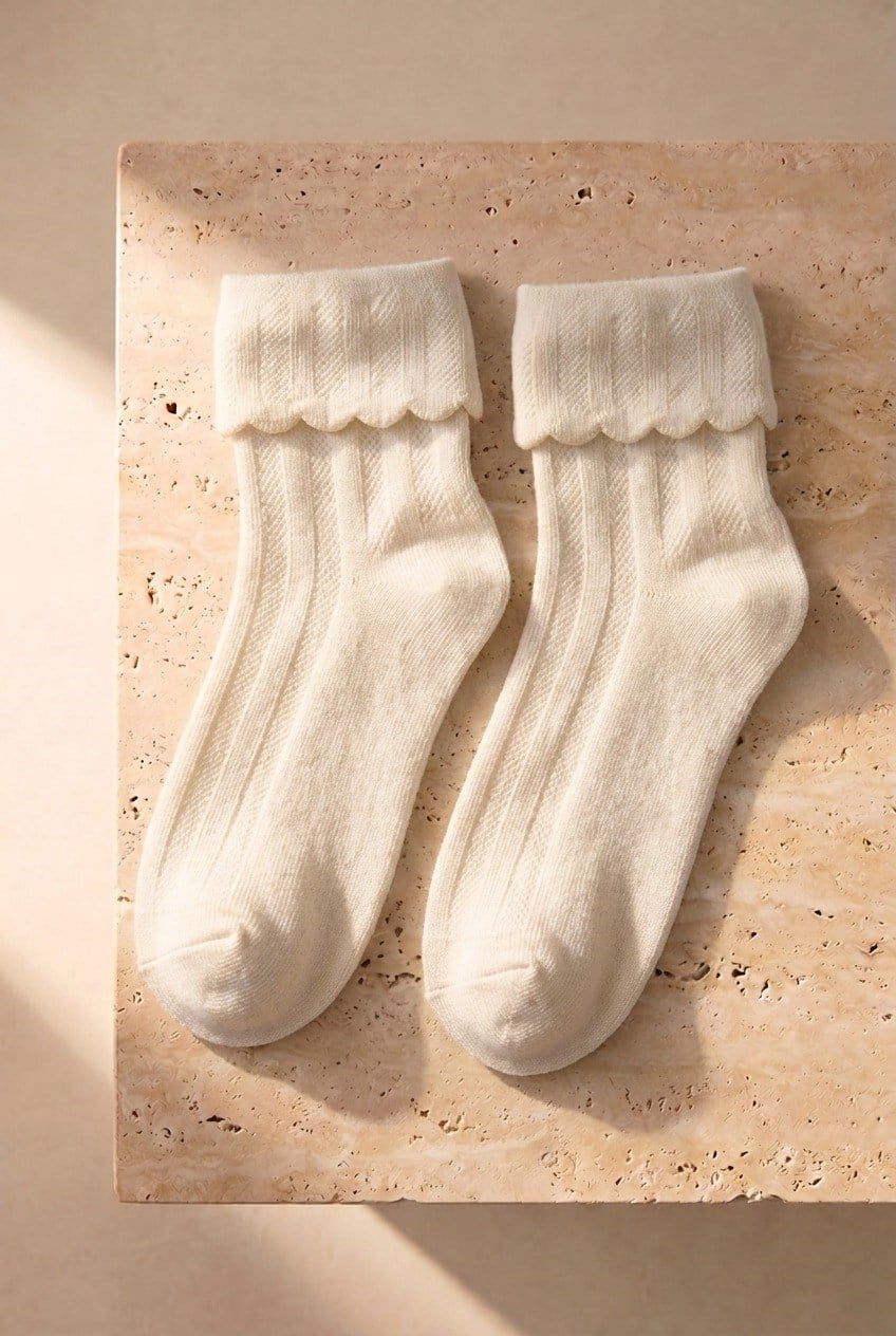 Girls 4-Piece Sock Socks With Ankle Detail