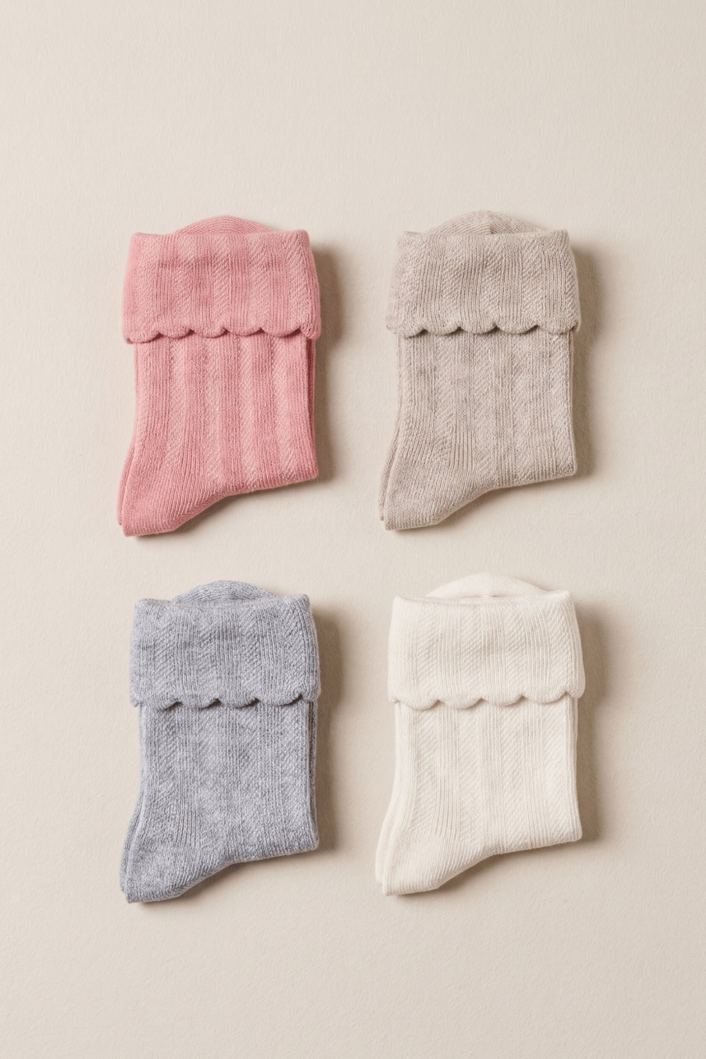 Girls 4-Piece Sock Socks With Ankle Detail