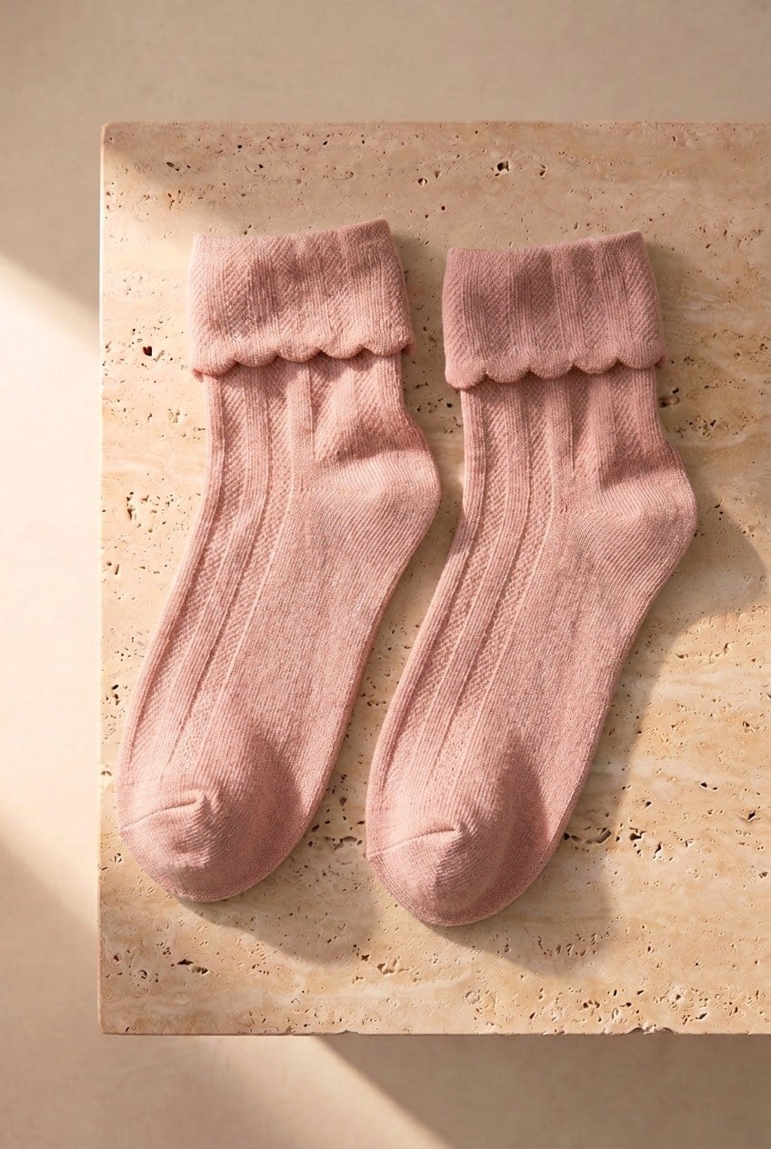 Girls 4-Piece Sock Socks With Ankle Detail