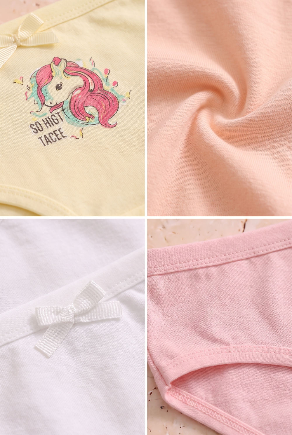 Kız Çocuk 5li Unicorn Desenli Slip Külot