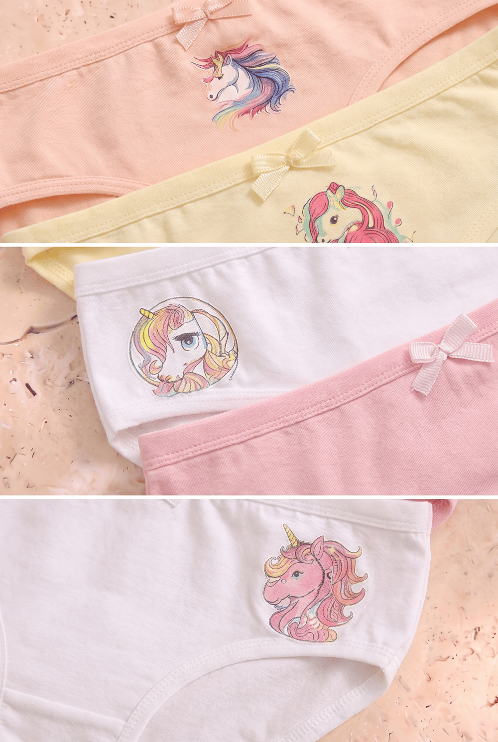 Kız Çocuk 5li Unicorn Desenli Slip Külot
