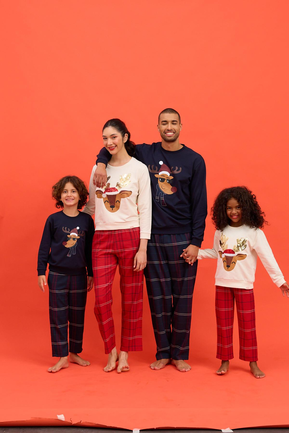 Girls New Year Pajama Set Red