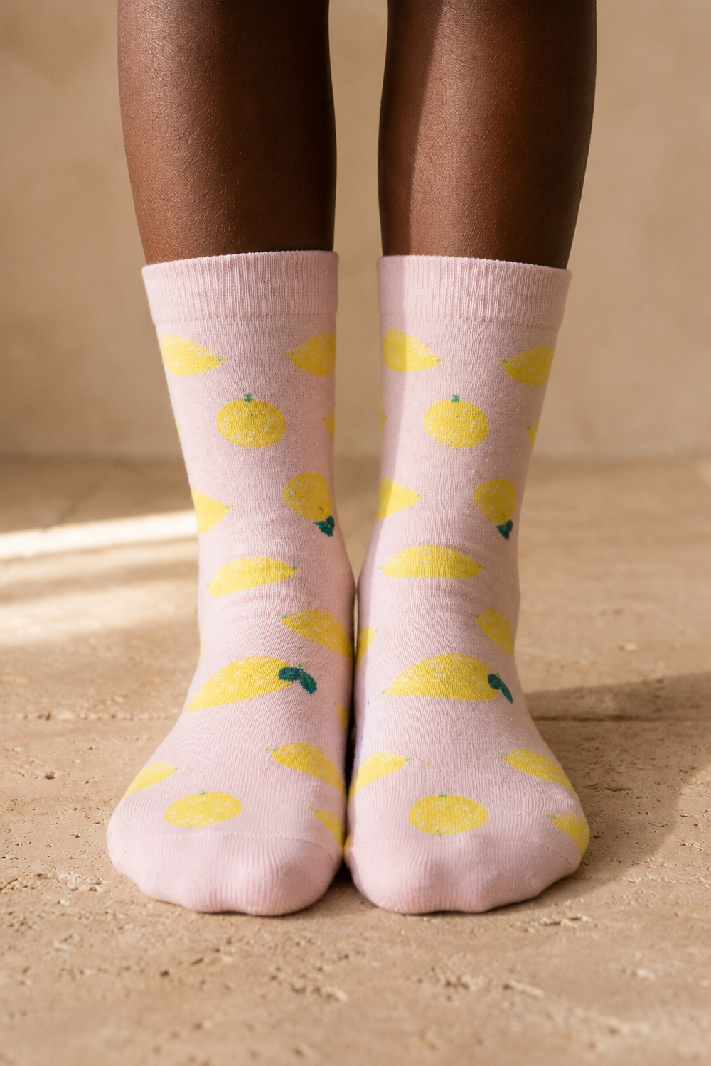 Girls Fruit Patterned Socks Pink