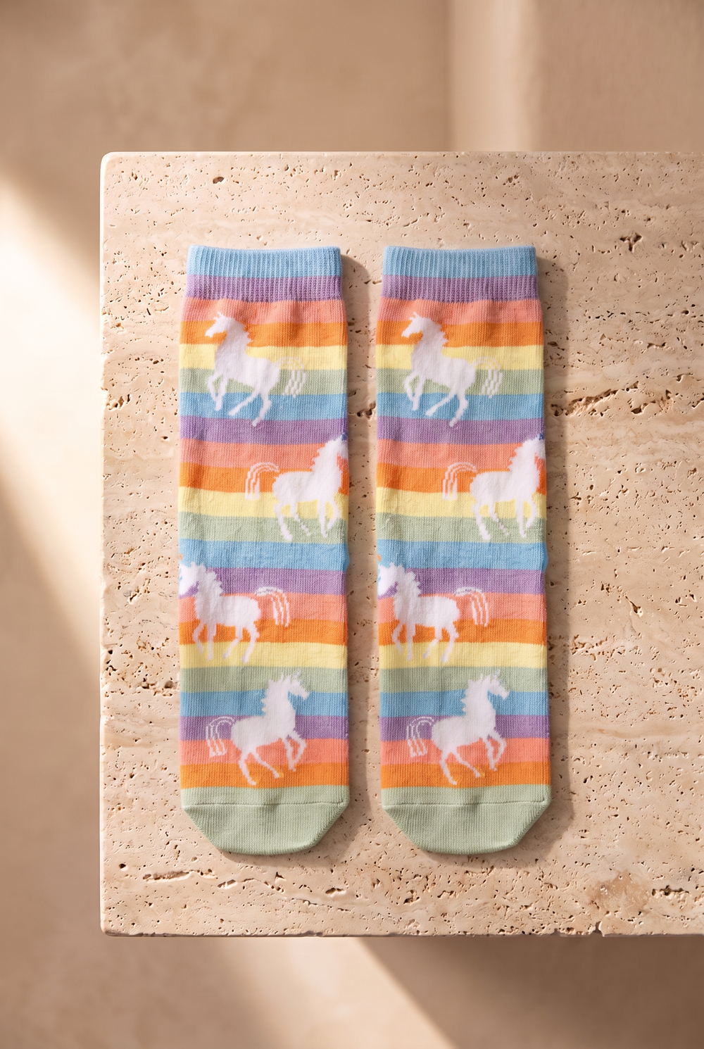 Kız Çocuk Unicorn Desenli 3lü Kutulu Soket Çorap 