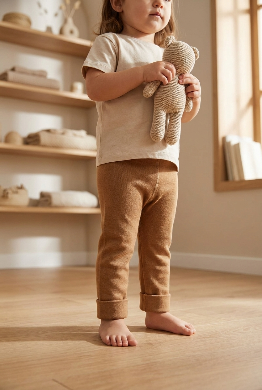 Cotton Baby Leggings Trousers Brown