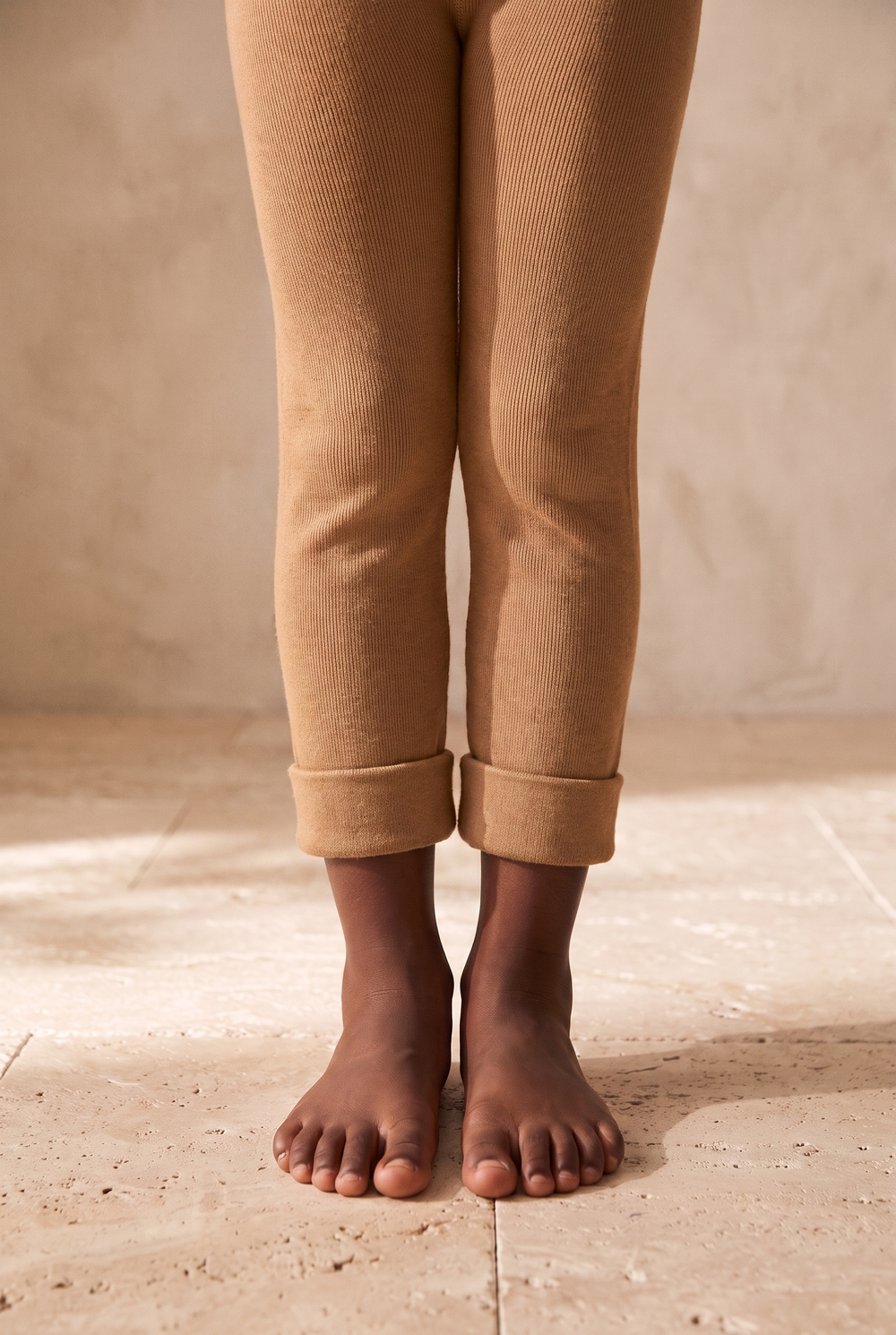 Cotton Kids Leggings Trousers Brown