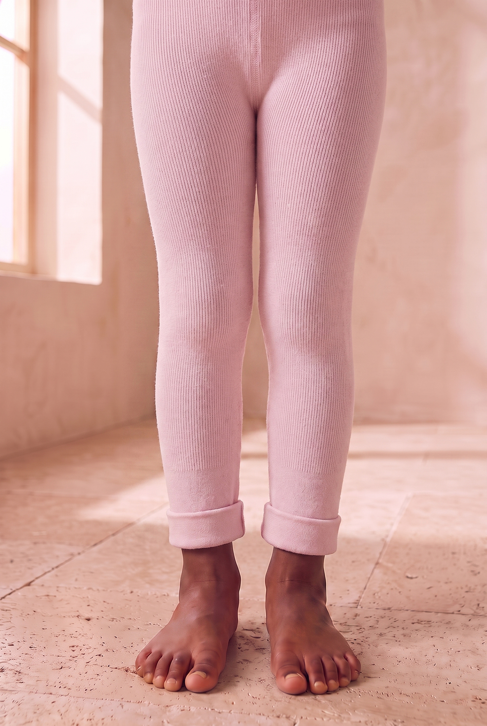 Cotton Kids Leggings Trousers Pink