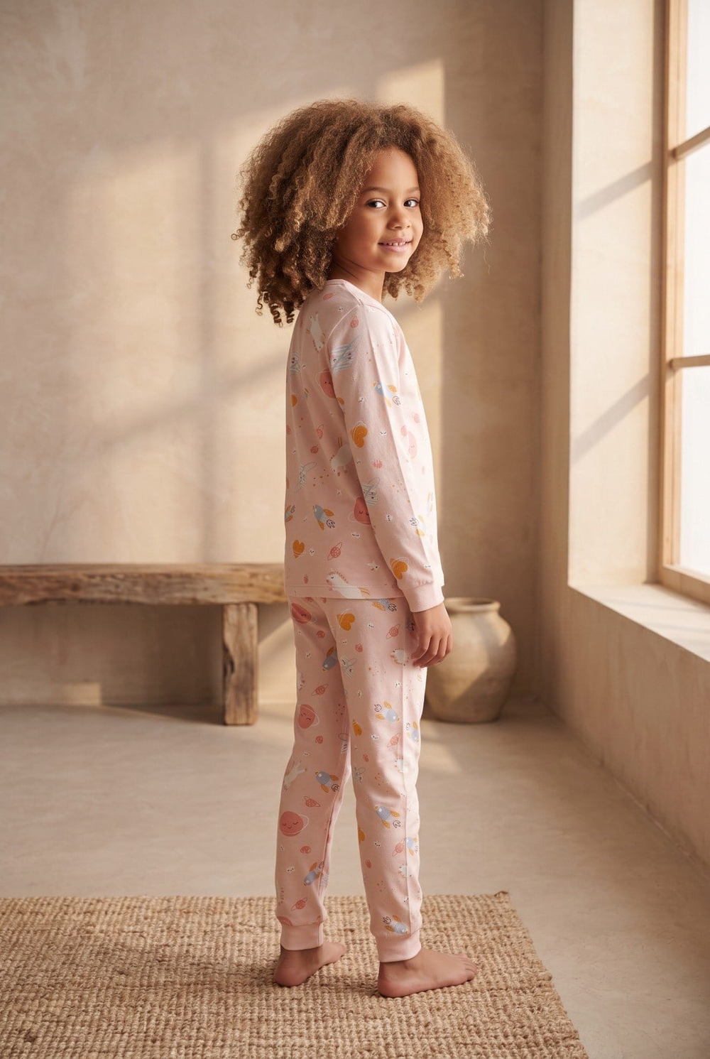 22512K2053 UNICORN BOXED KIDS PYJAMAS SET Pembe