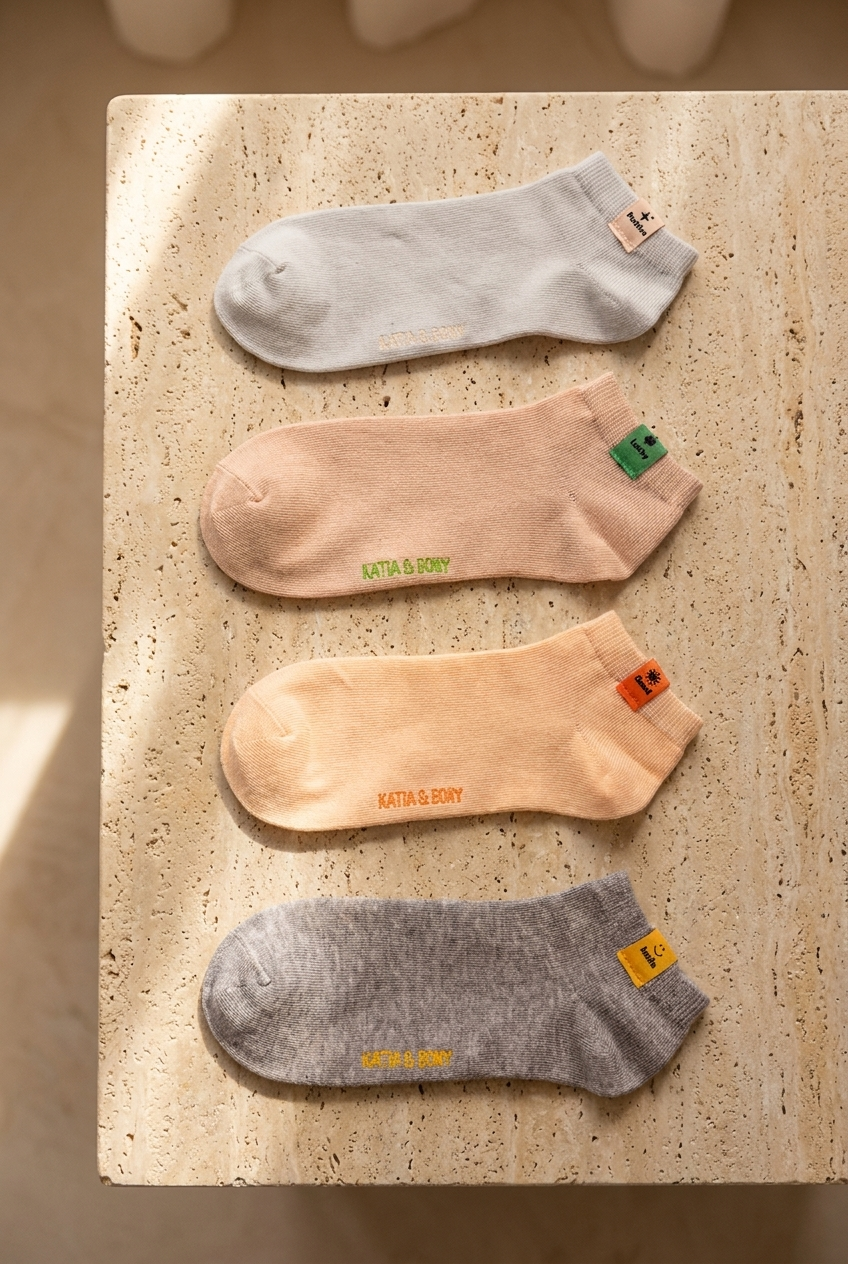 Unisex Aksesuarlı 4lü Step Çorap 