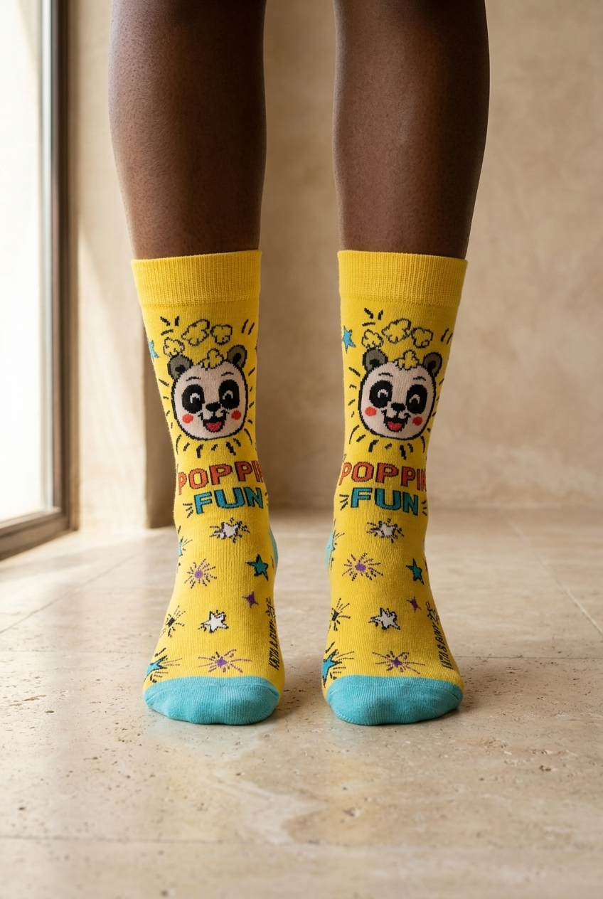 Unisex Patterned Socks Yellow