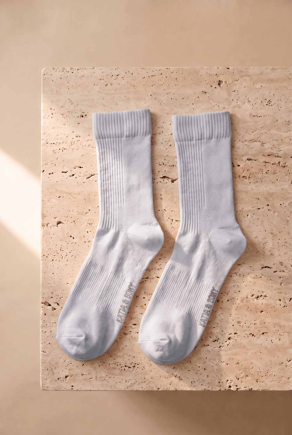Unisex File Örgülü Soket Çorap Açık Gri
